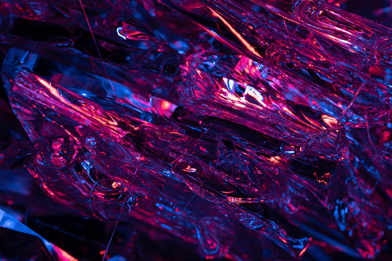 neon abstract shapes
